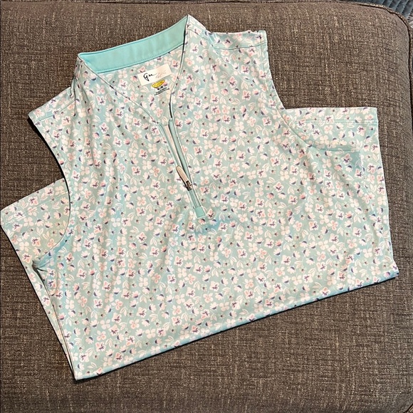Greg Norman Collection Floral Sleeveless Top - Golf top women’s - Picture 1 of 2